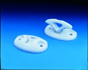 Dock Cleat, Flip up Ring, 3" White, Almag 35